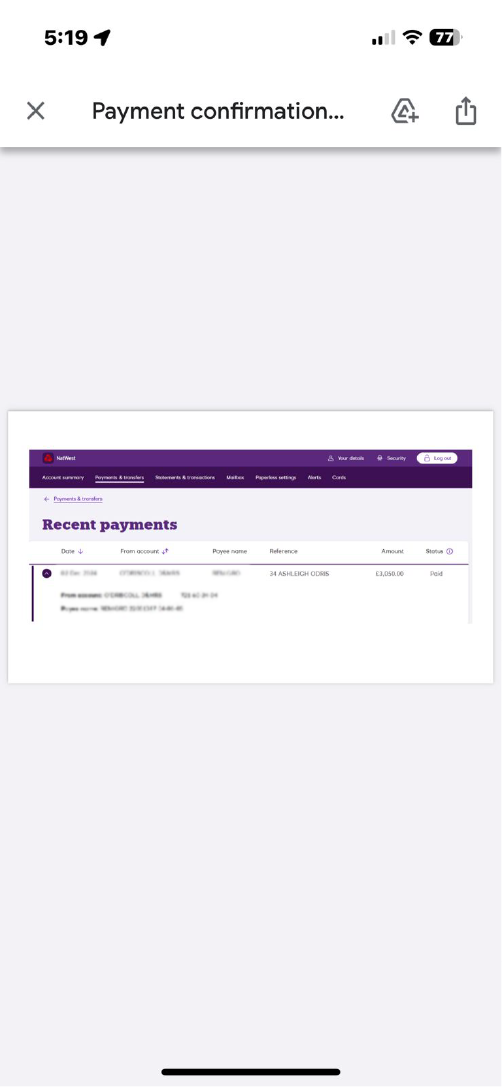 Direct booking payout proof 06
